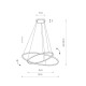 Підвісний світильник Nowodvorski 10864 Circolo LED 2x35W 4000K 1300Lm IP20 Bl ( 4018096 )