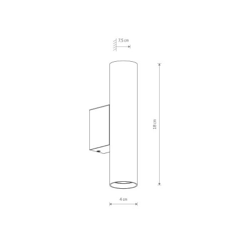 Світильник Nowodvorski 10891 Fourty Wall M GU10 2x10W IP20 Umbra Gray ( 4018214 )