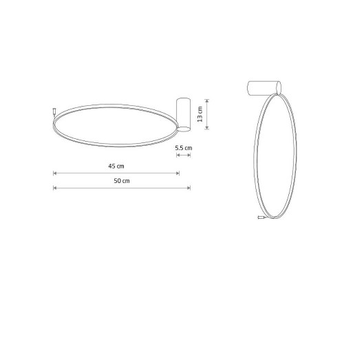 Світильник Nowodvorski 10928 Circolo LED S 1x18W 3000K 560Lm IP20 Bl ( 4018084 )