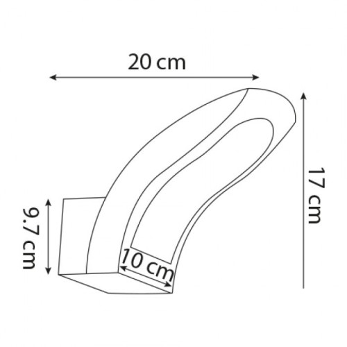 Светильник светодиодный фасадный SMD LED "SUPERB" 15w настенный ( 4013218 )