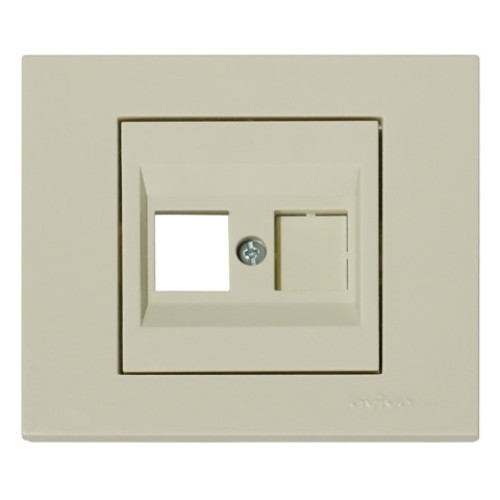 Розетка комп'ютерна без конекторів кремова GRANO ( 4013408 )