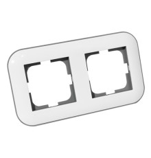 Рамка 2-а LOFT білий+сірий