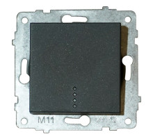 Механізм вимикача 1-клв. з підсвічуванням GRANO чорний