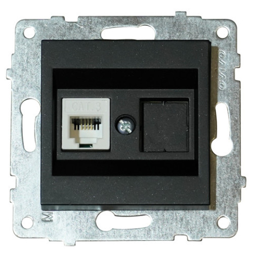 Механізм розетки комп'ютерної (CAT6) GRANO чорний ( 4013483 )