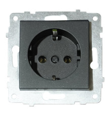 Механізм розетки із заземленням GRANO чорний