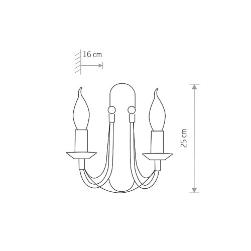 Бра Nowodvorski 203 Ares E14 2x60W IP20 Brown ( 4010882 )