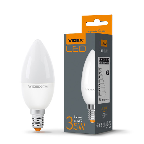 LED лампа VIDEX C37e 3.5W E14 4100K ( 4014026 )