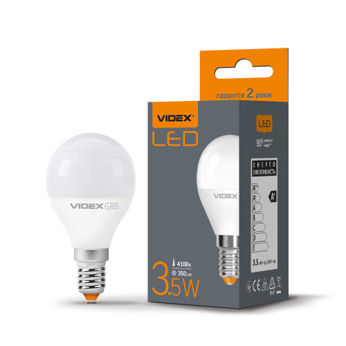 Светодиодная лампа VIDEX G45e 3.5W E14 4100K ( 4014028 )