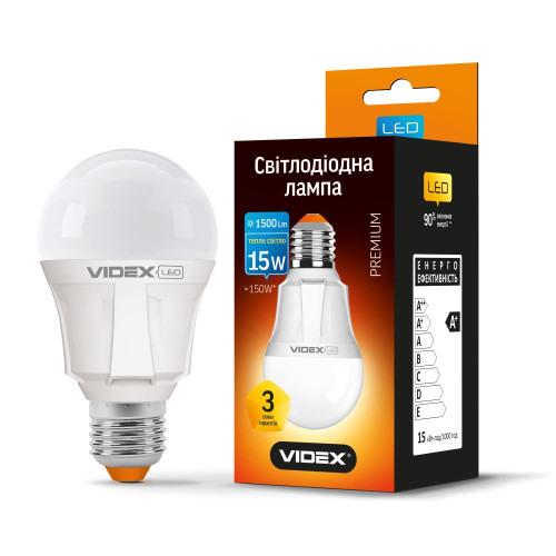 LED лампа VIDEX A60 15W E27 3000K ( 4014032 )