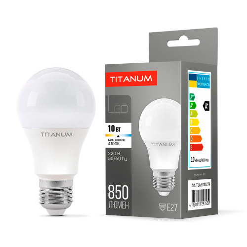 LED лампа TITANUM A60 10W E27 4100K ( 4014051 )