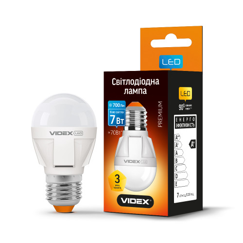 LED лампа VIDEX PREMIUM G45 7W E27 4100K ( 4014056 )