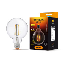 LED лампа VIDEX Filament G95FD 7W E27 4100K димерна