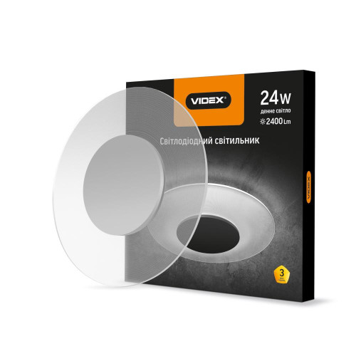 LED світильник акриловий круглий VIDEX 24W 4100K ( 4014164 )