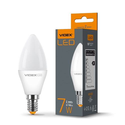 LED лампа VIDEX C37e 7W E14 3000K ( 4014169 )
