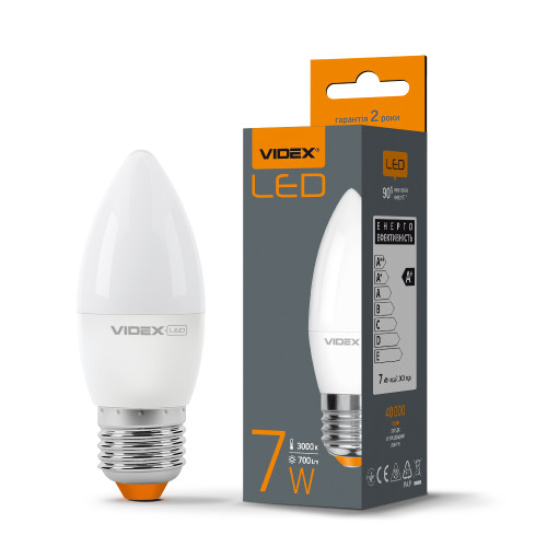 LED лампа VIDEX C37e 7W E27 3000K ( 4014171 )