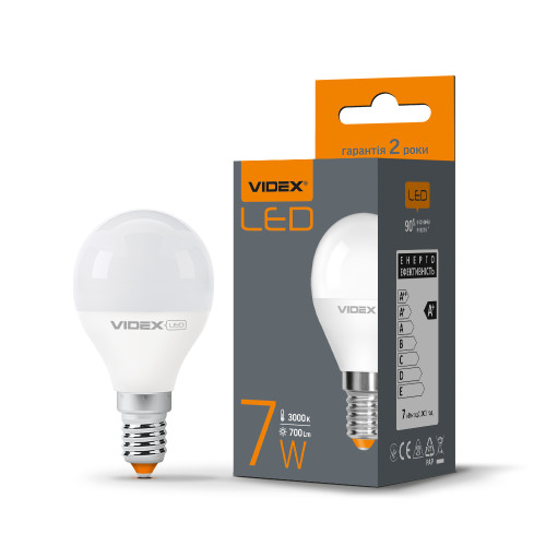 LED лампа VIDEX G45e 7W E14 3000K ( 4014173 )