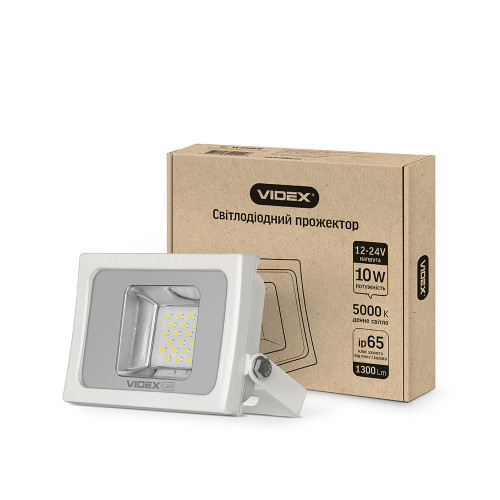 LED прожектор VIDEX 10W 5000K 12-24V White (VL-F105W-12V) ( 4014182 )