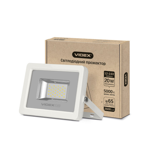 LED прожектор VIDEX 20W 5000K 12-24V White (VL-F205W-12V) ( 4014183 )