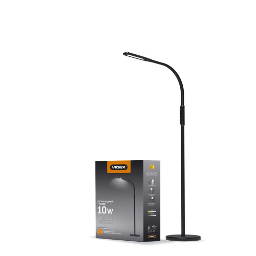 LED торшер напольный VIDEX VL-TF0701B 10W 3000-5500K 220V ( 4014207 )