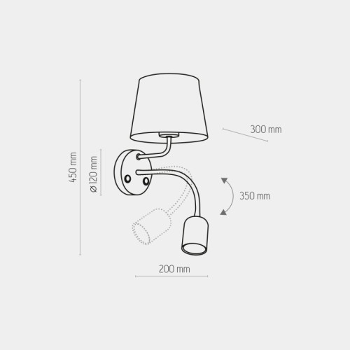 Бра TK-Lighting maja led gray 2536 ( 4017260 )