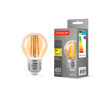 Светодиодная лампа TITANUM Filament G45 4W E27 2200K бронза
