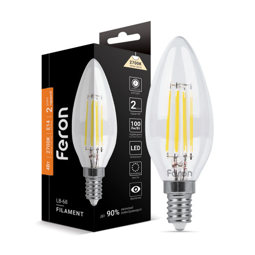 Світлодіодна лампа Feron LB-68 4Вт E14 2700K ( 4010000 )