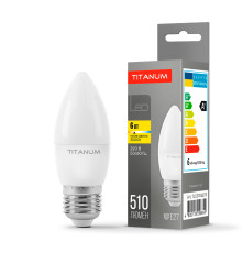 LED лампа TITANUM C37 6W E27 3000K