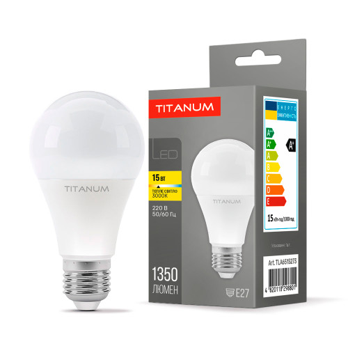 LED лампа TITANUM A65 15W E27 3000K ( 4014265 )