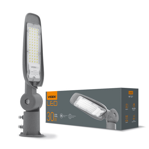 LED вуличний ліхтар VIDEX (поворотний) 30W 5000K Сірий ( 4014276 )