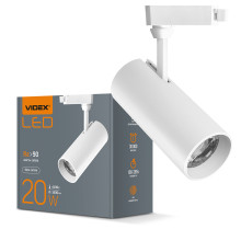 LED світильник трековий VIDEX 20W 4100K білий