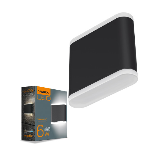 LED Світильник архітектурний AR06 IP54 VIDEX 6W 2700K чорний ( 4014411 )