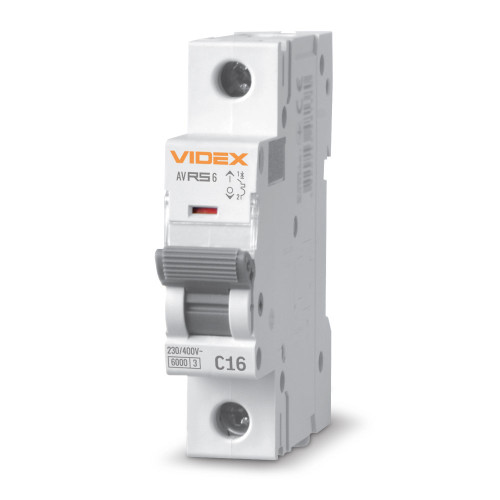 Автоматичний вимикач RS6 1-полюсний 16А 6кА С VIDEX RESIST ( 4014416 )