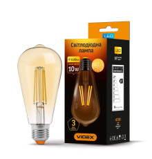 LED лампа VIDEX Filament ST64FA 10W E27 2200K бронза