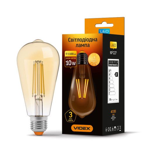 LED лампа VIDEX Filament ST64FA 10W E27 2200K бронза ( 4014457 )