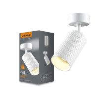 Світильник VIDEX під лампу GU10 SPF02B накладний поворотний біла призма