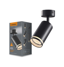 Світильник VIDEX під лампу GU10 SPF05B накладний поворотний чорний