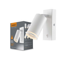 Світильник VIDEX під лампу GU10 SPF05E настінний з кнопкою білий