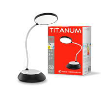 LED лампа настольная с аккумулятором TITANUM TLTF-022B 7W 3000-6500K USB черная