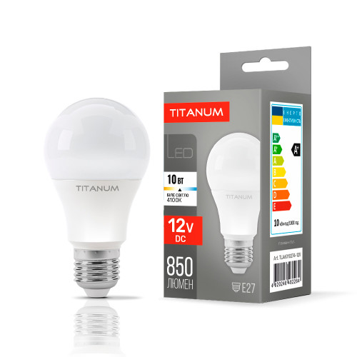 LED лампа TITANUM A60 12V 10W E27 4100K ( 4014490 )