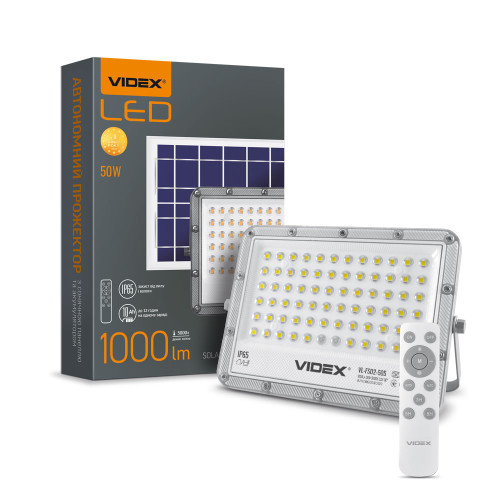 LED прожектор автономний VIDEX 1000LM 5000K 3.2V ( 4014504 )