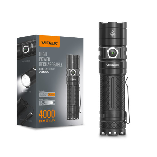 Портативный светодиодный фонарик VIDEX VLF-A355C 4000Lm 5000K ( 4014536 )