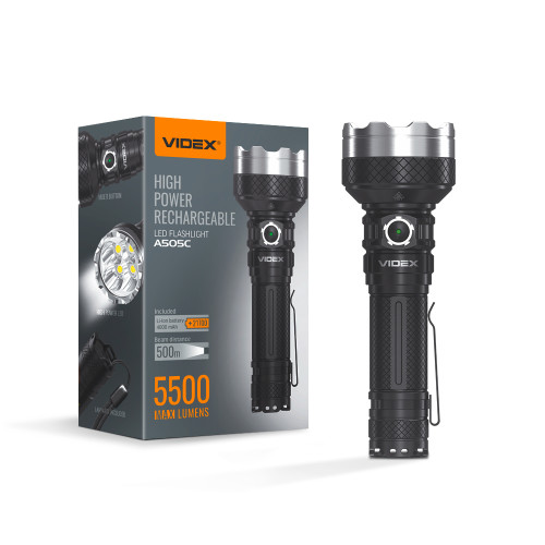 Портативний світлодіодний ліхтарик VIDEX VLF-A505C 5500Lm 5000K ( 4014541 )