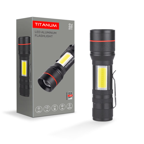 Портативний світлодіодний ліхтарик TITANUM TLF-T02 200Lm 6500K, micro USB ( 4014546 )
