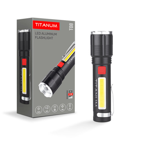 Портативний світлодіодний ліхтарик TITANUM TLF-T08 700Lm 6500K, USB-C ( 4014552 )