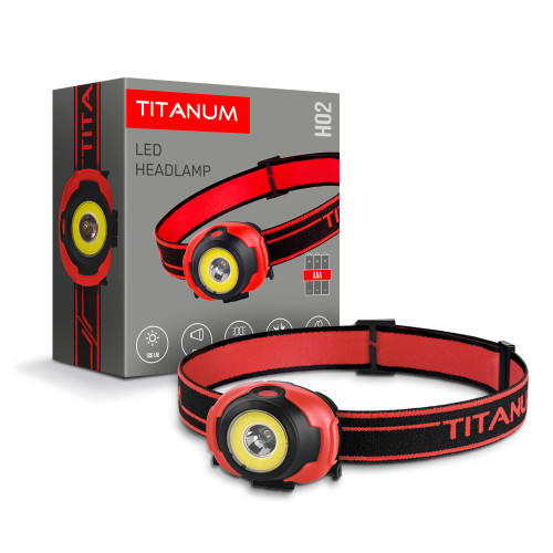 Налобний світлодіодний ліхтарик TITANUM TLF-H02 100Lm 6500K ( 4014554 )