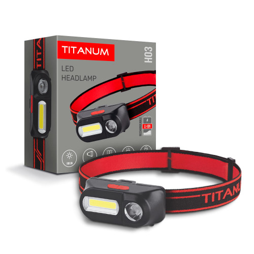 Налобний світлодіодний ліхтарик TITANUM TLF-H03 180Lm 6500K ( 4014555 )