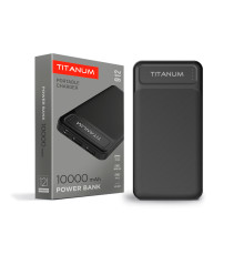 Повербанк TITANUM 912 Black 10000mAh, Micro USB, Type-C, 2USB