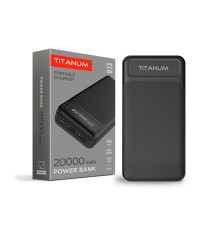 Повербанк TITANUM 913 Black 20000mAh, 50 мм