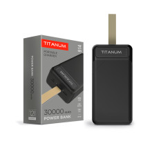 Повербанк TITANUM 914 Black 30000mAh, Micro USB, Type-C, 2USB