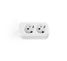 Колодка подовжувача із заземленням 2 гнізда біла TITANUM STANDARD